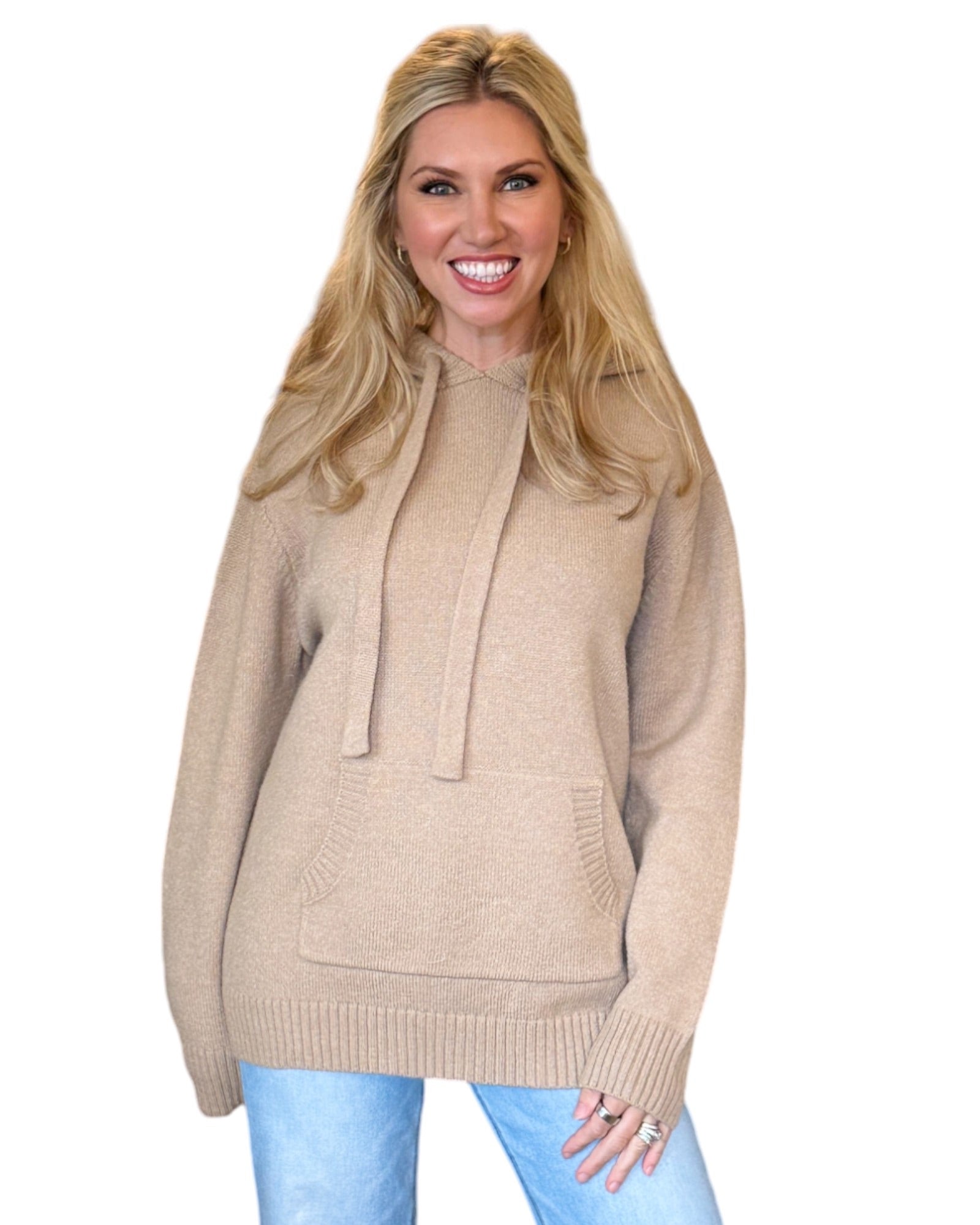 Desert Sand Tan Soft Sweater Hoodie Cozy Classic Wish Upon Boutique