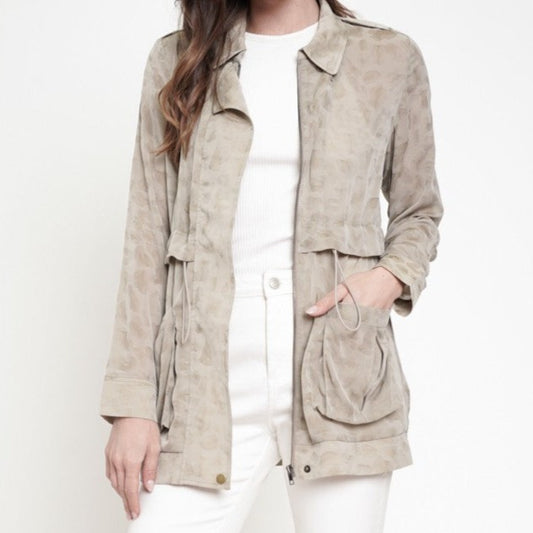 Sheer Mocha Latte Surplice Jacket