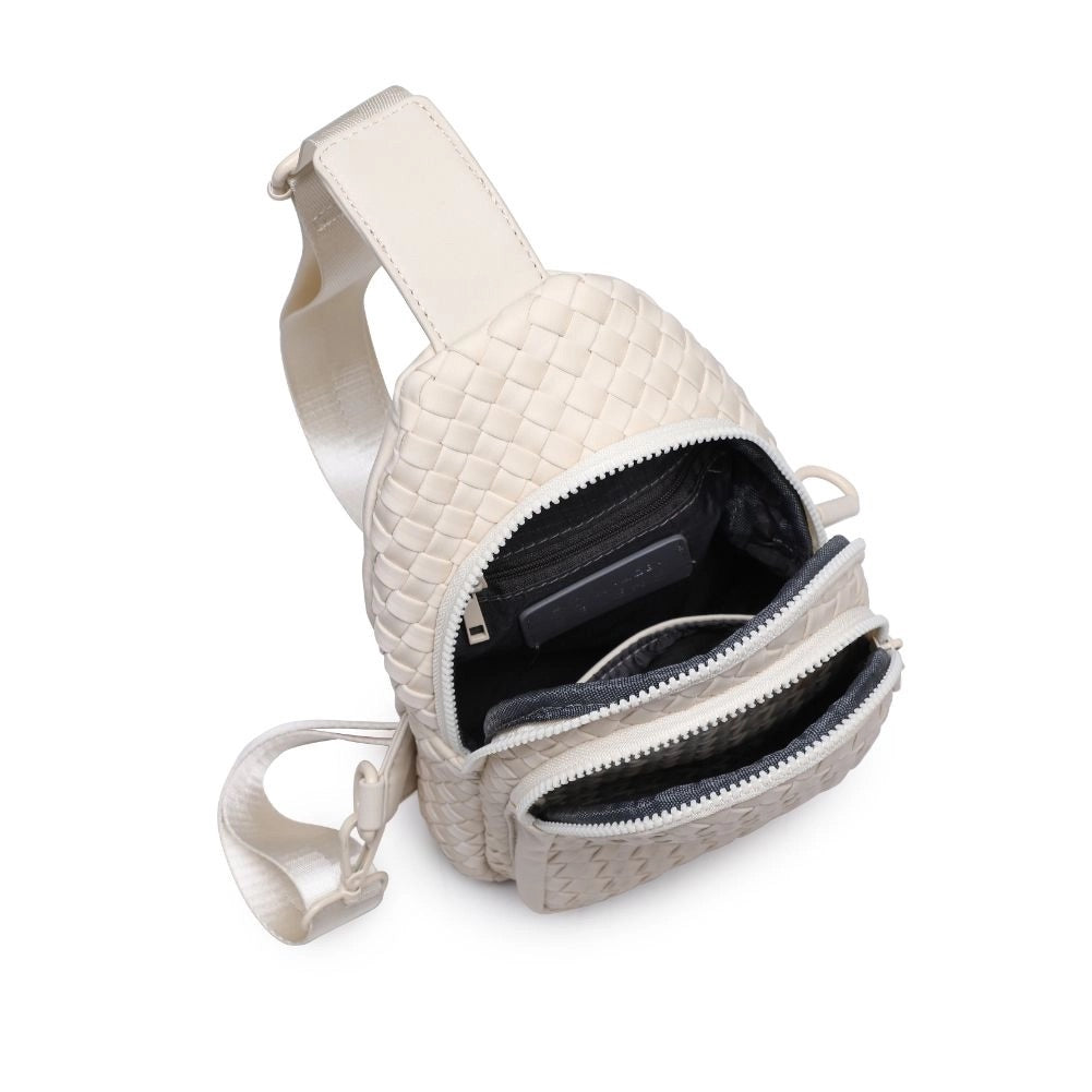 Beyond the Horizon Woven Sling Backpack / Crossbody Bag - Cream