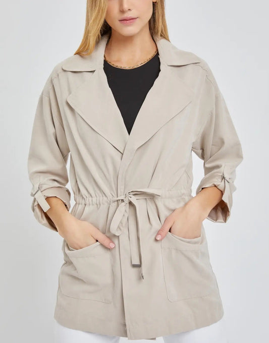 Ultra Light Beige Trench Jacket