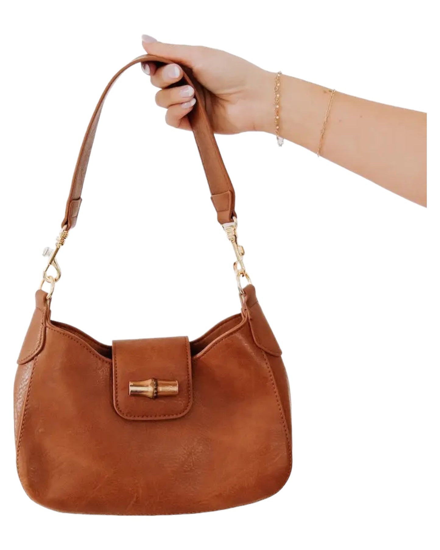 Cherri Bamboo & Leather Shoulder Bag