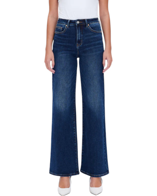 Linda High Rise Stretch Wide Leg Jean