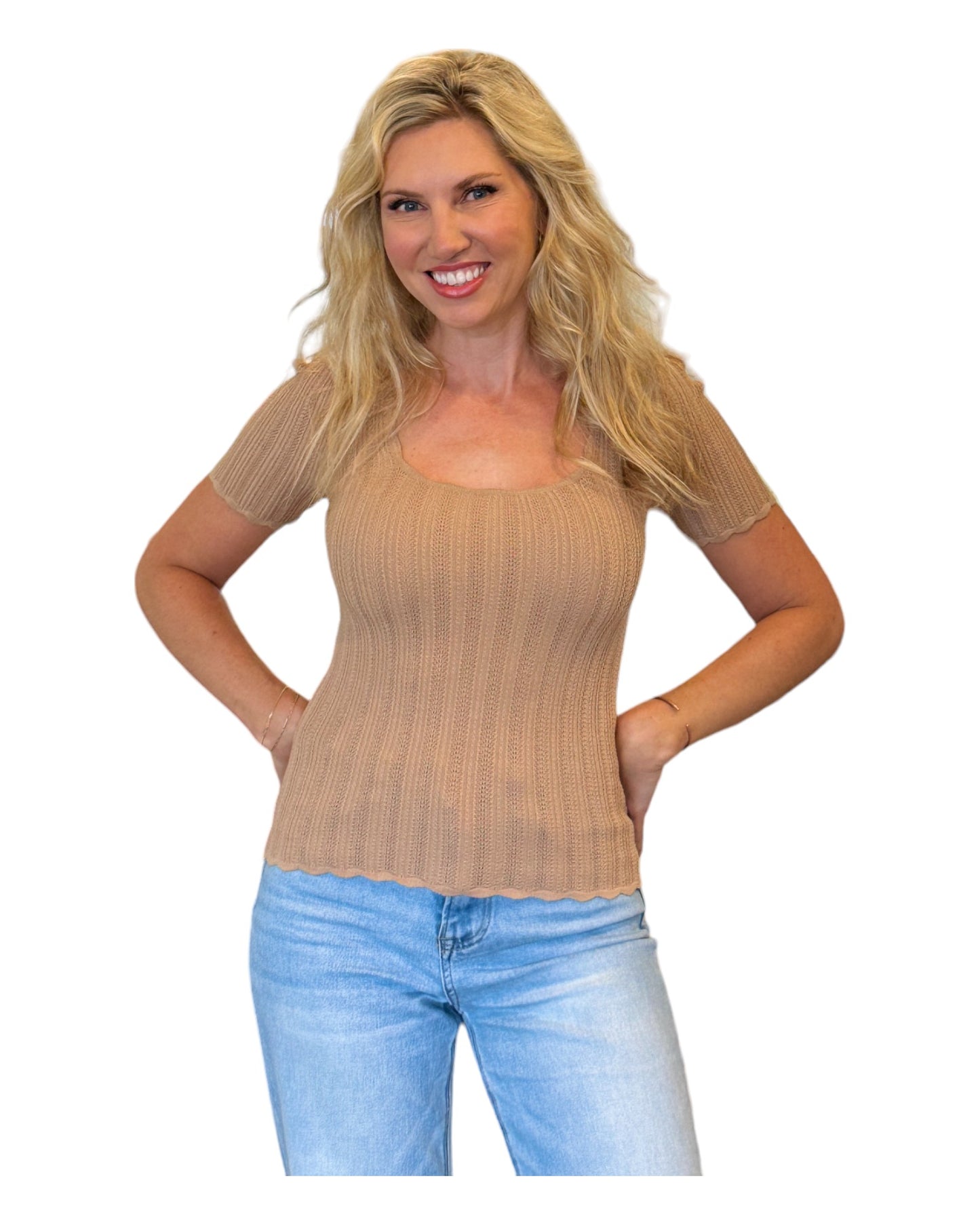 Driftwood Ribbed Lightweight Top