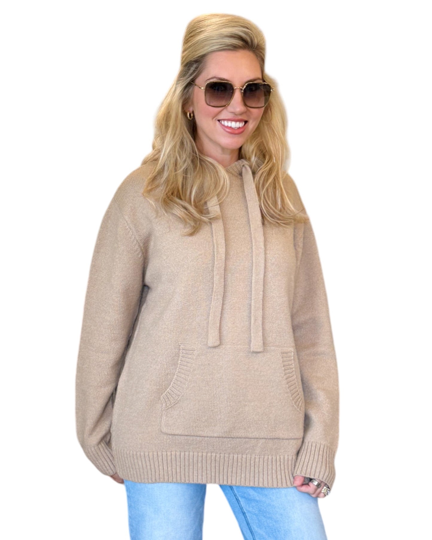 Desert Sand Tan Soft Sweater Hoodie