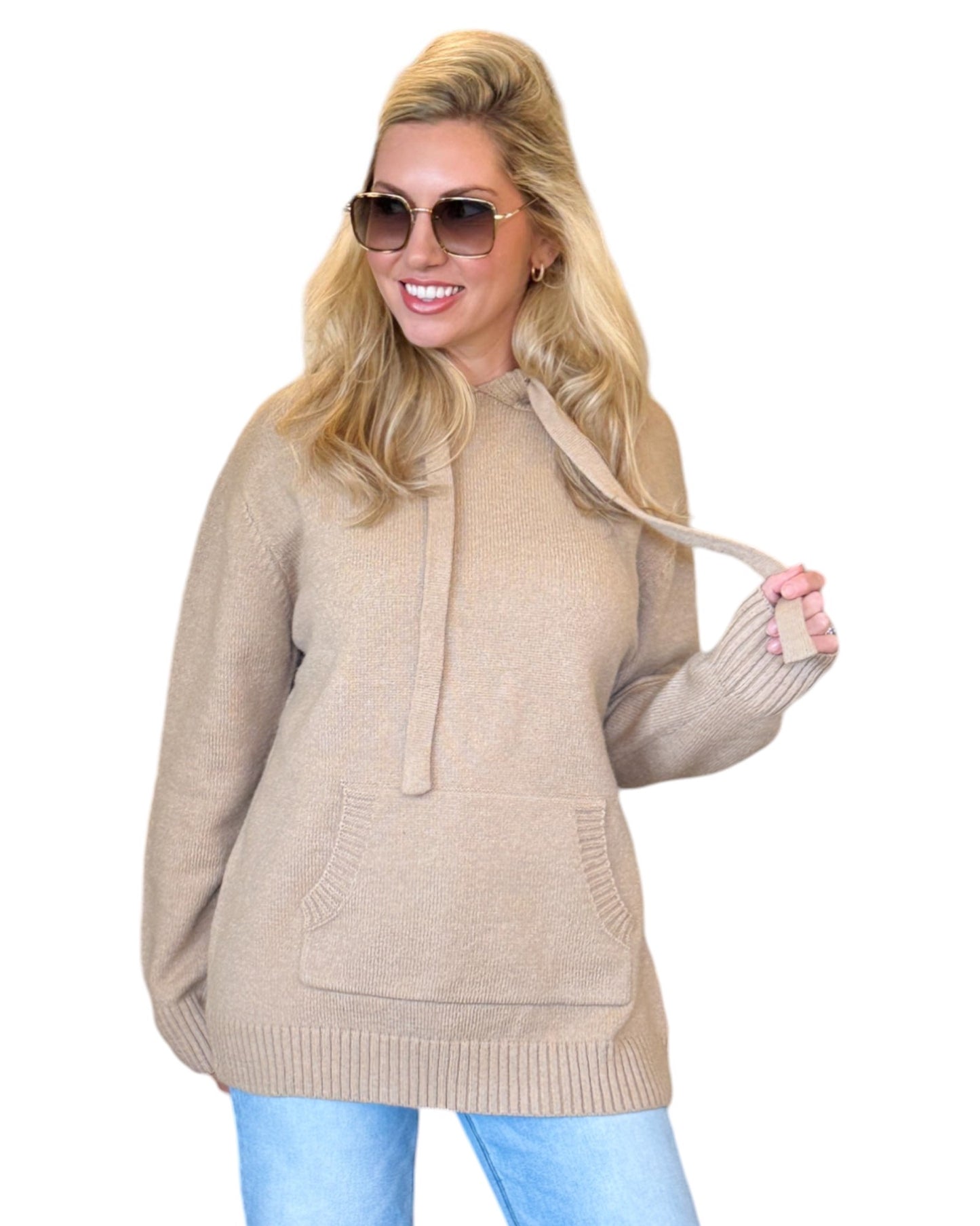 Desert Sand Tan Soft Sweater Hoodie