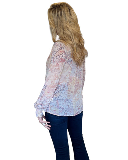 Paige Floral Paisley Long Sleeve Blouse