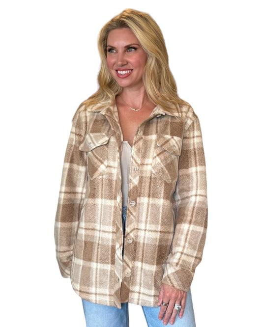 Maplewood Cozy Plaid Shirt Jacket