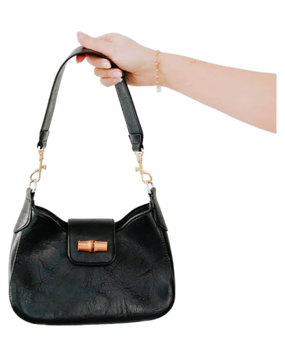 Cherri Bamboo & Leather Shoulder Bag