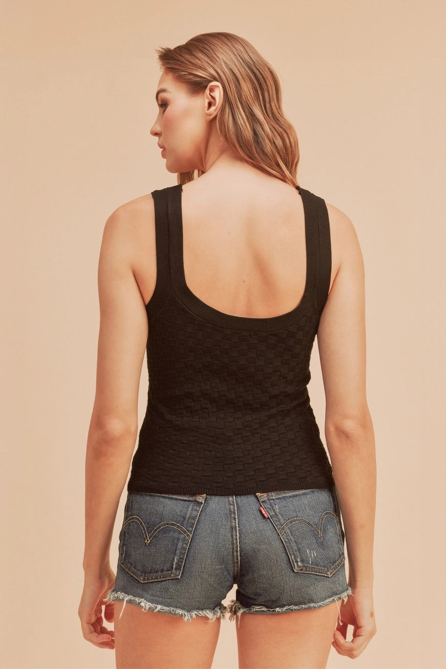 Beachcomber Black Knit Tank Top