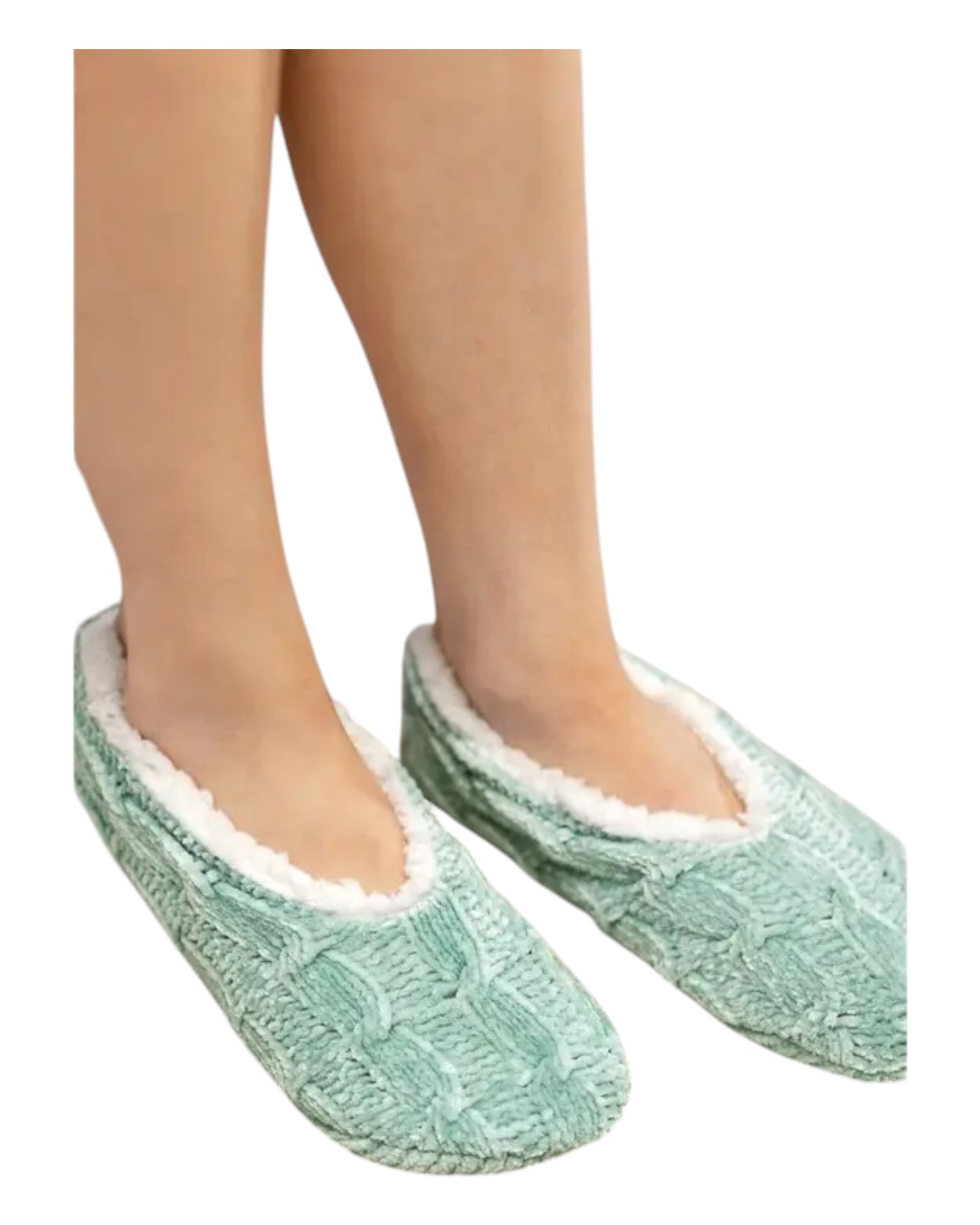 Light Mint Green Chenille Slipper Socks