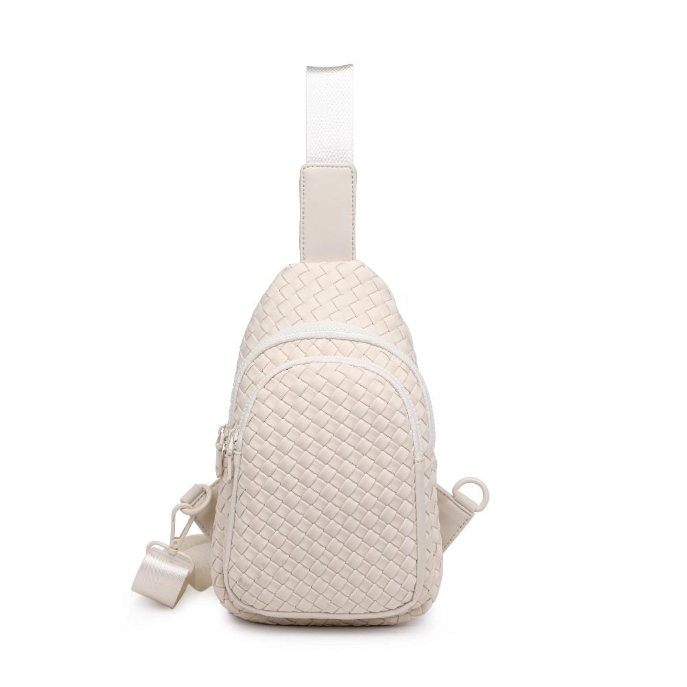 Beyond the Horizon Woven Sling Backpack / Crossbody Bag - Cream