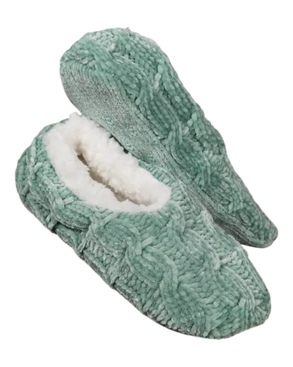 Light Mint Green Chenille Slipper Socks