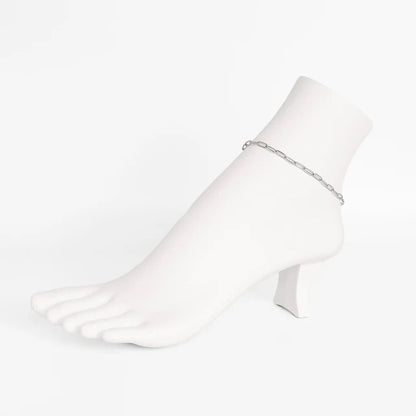 Waterproof Paperclip Link Anklet (Gold or Silver)