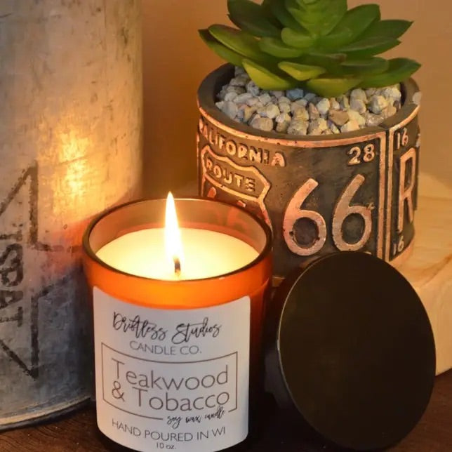 Teakwood and Tobacco 10oz Soy Candle