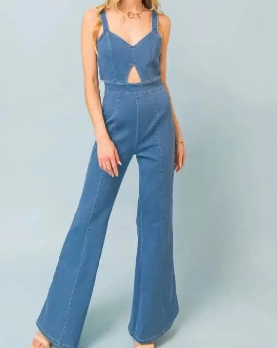 Almost Famous Denim Jumpsuit