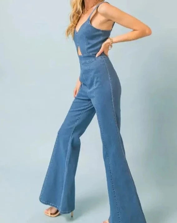 Almost Famous Denim Jumpsuit