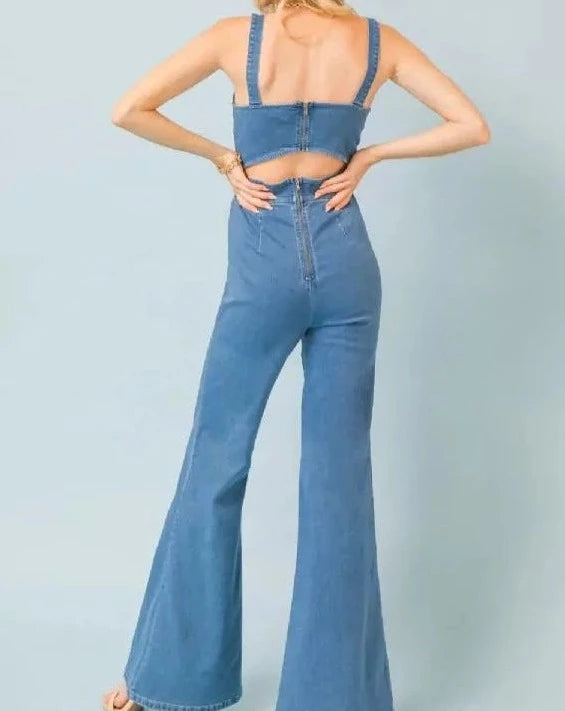 Almost Famous Denim Jumpsuit